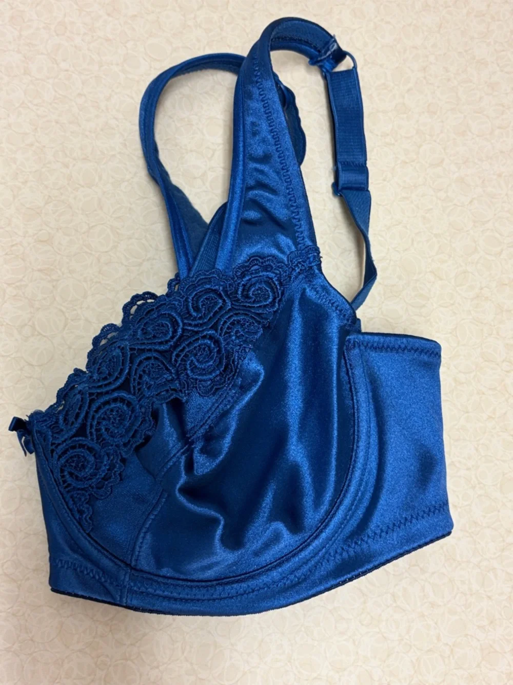 34C Blue Second Skin Unlined Underwire Vtg GELMART Minimizer Bra #5780 34C